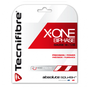 Tecnifbre Squash String - X-One Biphase Squash 1.18mm (red) - Set