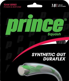 Prince - Squash String - SYNTHETIC GUT WITH DURAFLEX 18 - Black / White